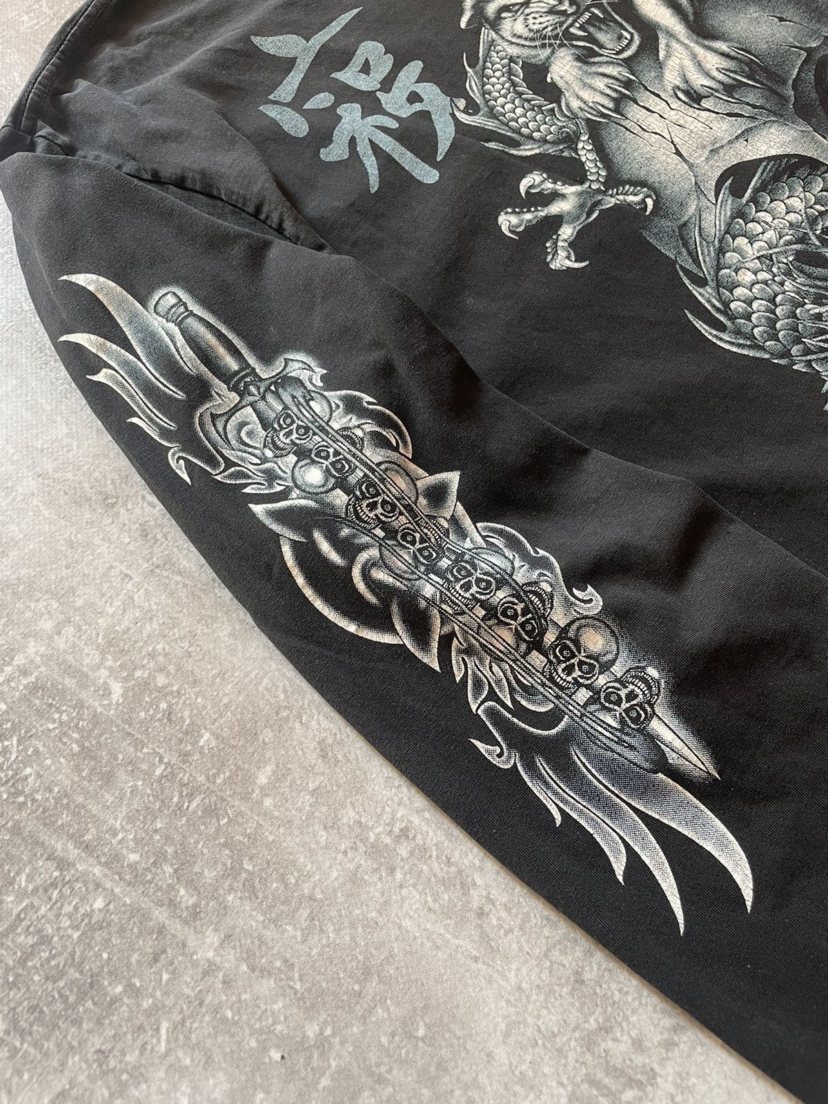 Affliction × JNCO Vintage Affliction Style Dragon 🐉 Long Sleeve Shirt Size US XL / EU 56 / 4 - 4 Thumbnail