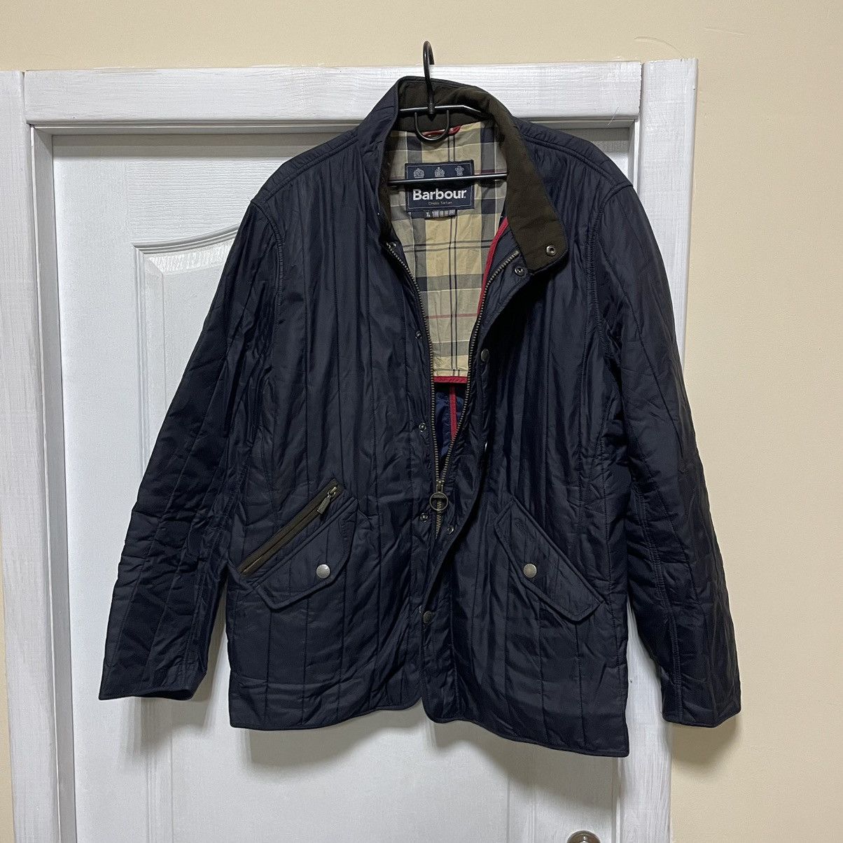 Barbour jacket dress tartan quilted Norway old money coat