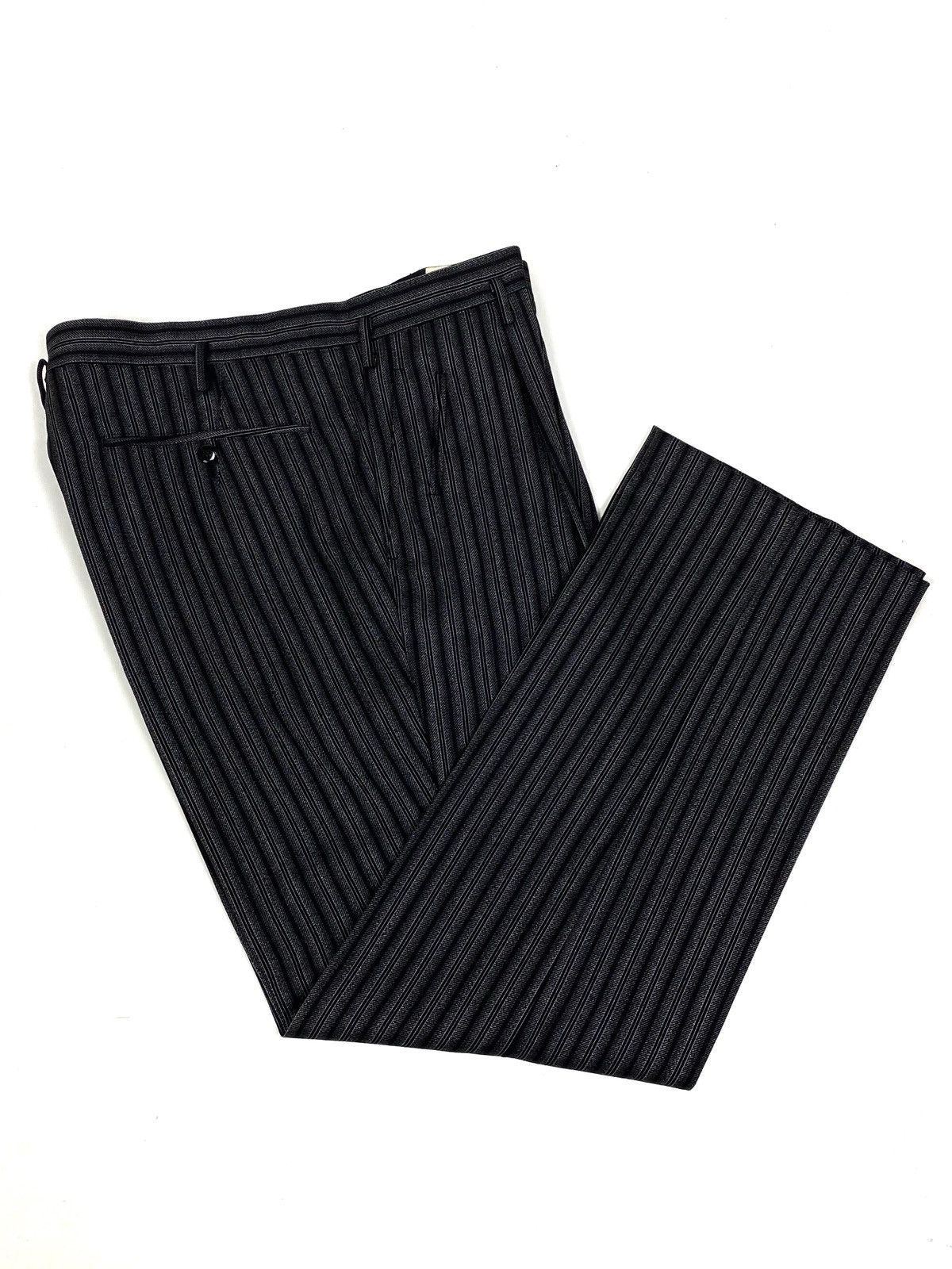 Japanese Brand 💸SOLD P4YP4I💸 Japanese Stripe Pants Pleated Trouser Size US 34 / EU 50 - 1 Thumbnail