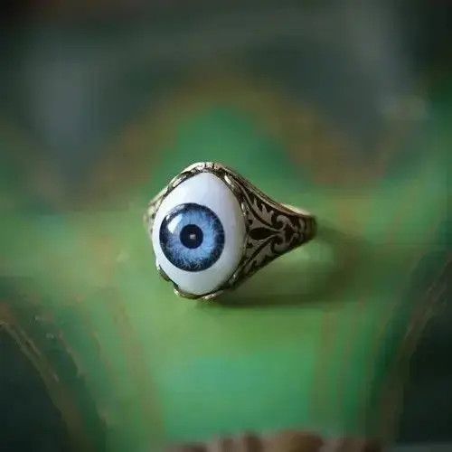 Jewelry x Ring Gold Plated Evil Eye Skull Claw Rings Size 7 8 9 10 in Silver, Men's