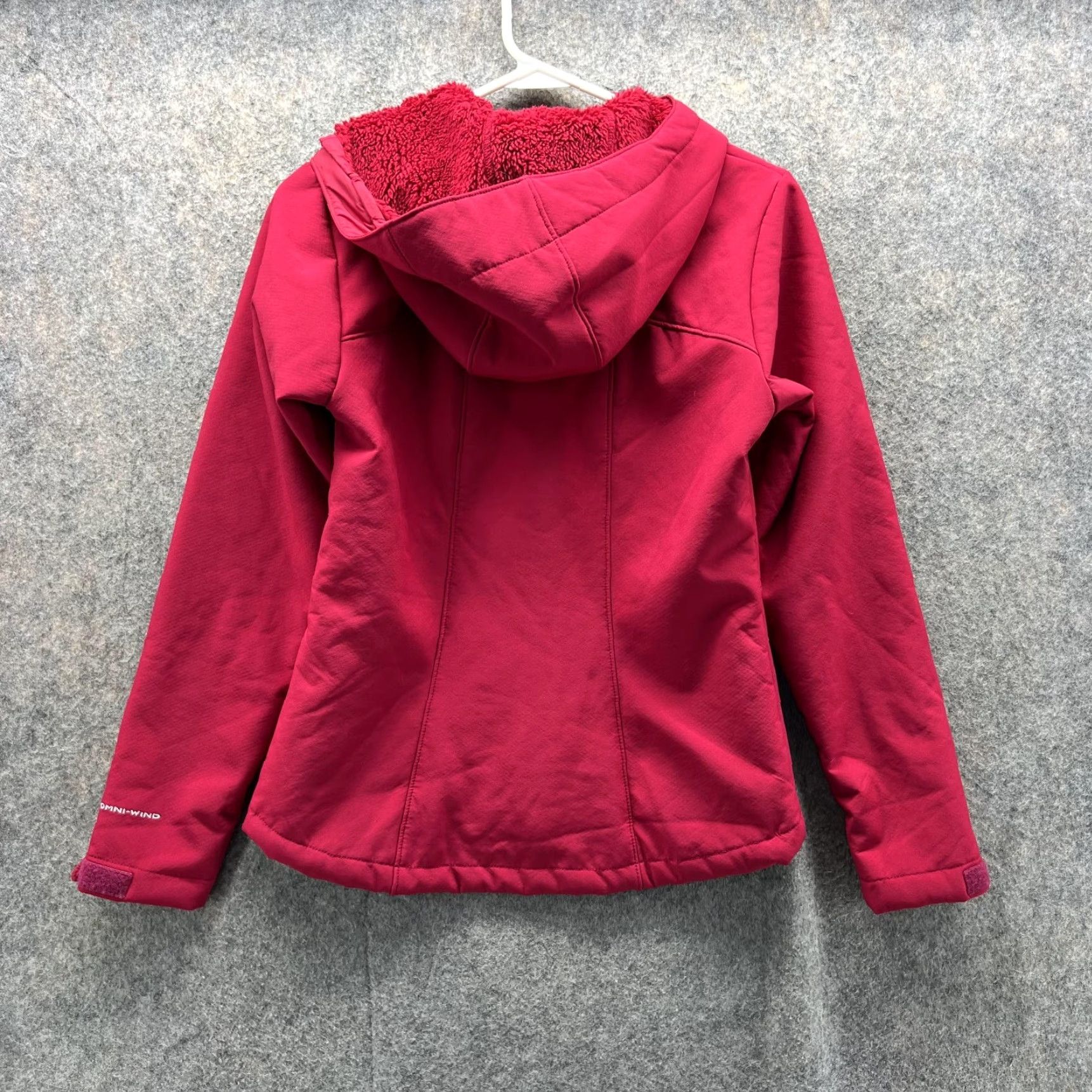 Vintage Columbia Jacket Women XS Red Full Zip Omni Wind Block Hoodie Lined Hooded Basic Jacket Regular Fit Size XS / US 0-2 / IT 36-38 - 7 Thumbnail