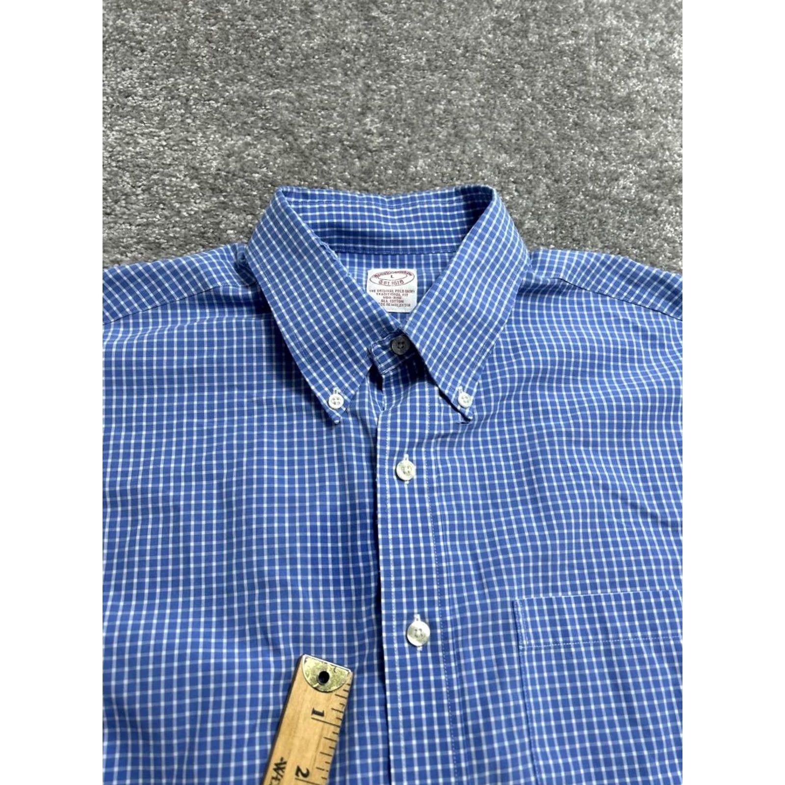 Brooks Brothers Brooks Brothers The Original Polo Shirt Mens Large Blue Cotton Traditional Fit Shirt Mens Large Blue Cotton Size US L / EU 52-54 / 3 - 4 Thumbnail