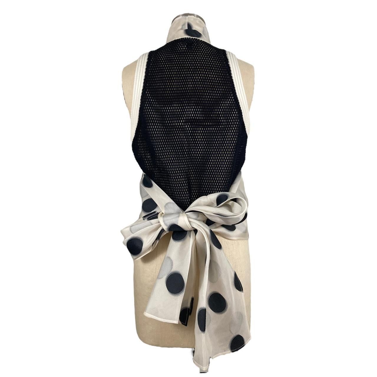 Gianfranco Ferre gianfranco ferré S/S2001 black & white polka dot mesh top Size S / US 4 / IT 40 - 1 Thumbnail