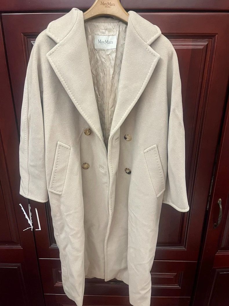 Max Mara Max Mara 101 801 Oatmeal Coat Size XS / US 0-2 / IT 36-38 - 3 Thumbnail