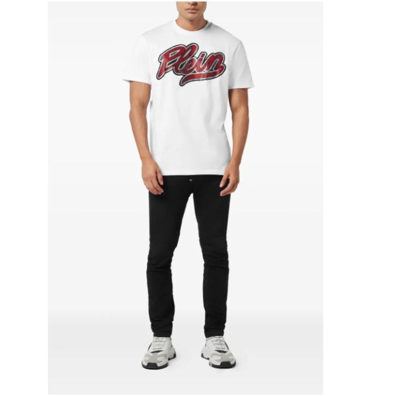 Philipp Plein Philipp Plein Strass Signature Round Neck T-Shirt Size XL Size US XL / EU 56 / 4 - 12 Thumbnail