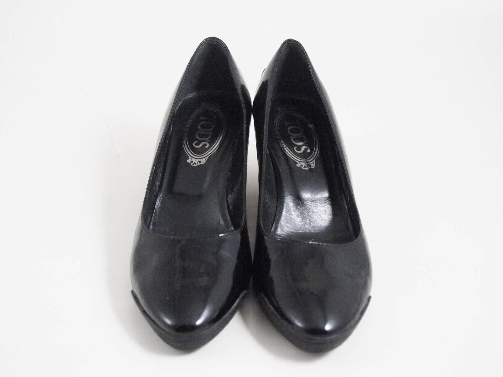 Tod's Tod's Wedge Pumps Black Patent Leather US 6.5 EU 36.5 $580 Size US 6.5 / IT 36.5 - 3 Thumbnail