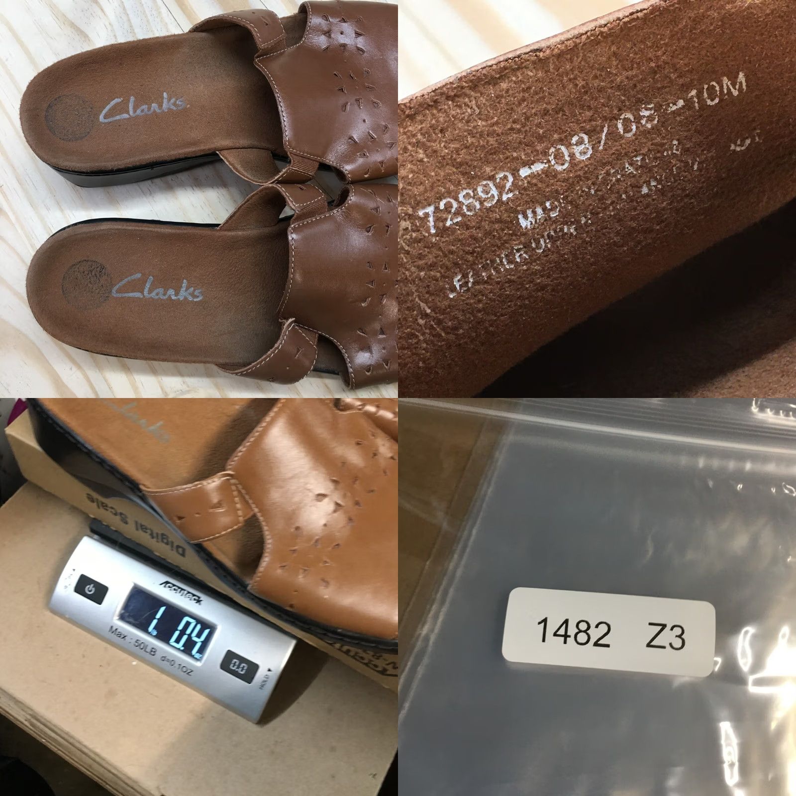 Clarks Clarks Sandals Womens 10 M Open Toe Slide Heels Comfort Brown Leather Slip On Size US 10 / IT 40 - 9 Thumbnail