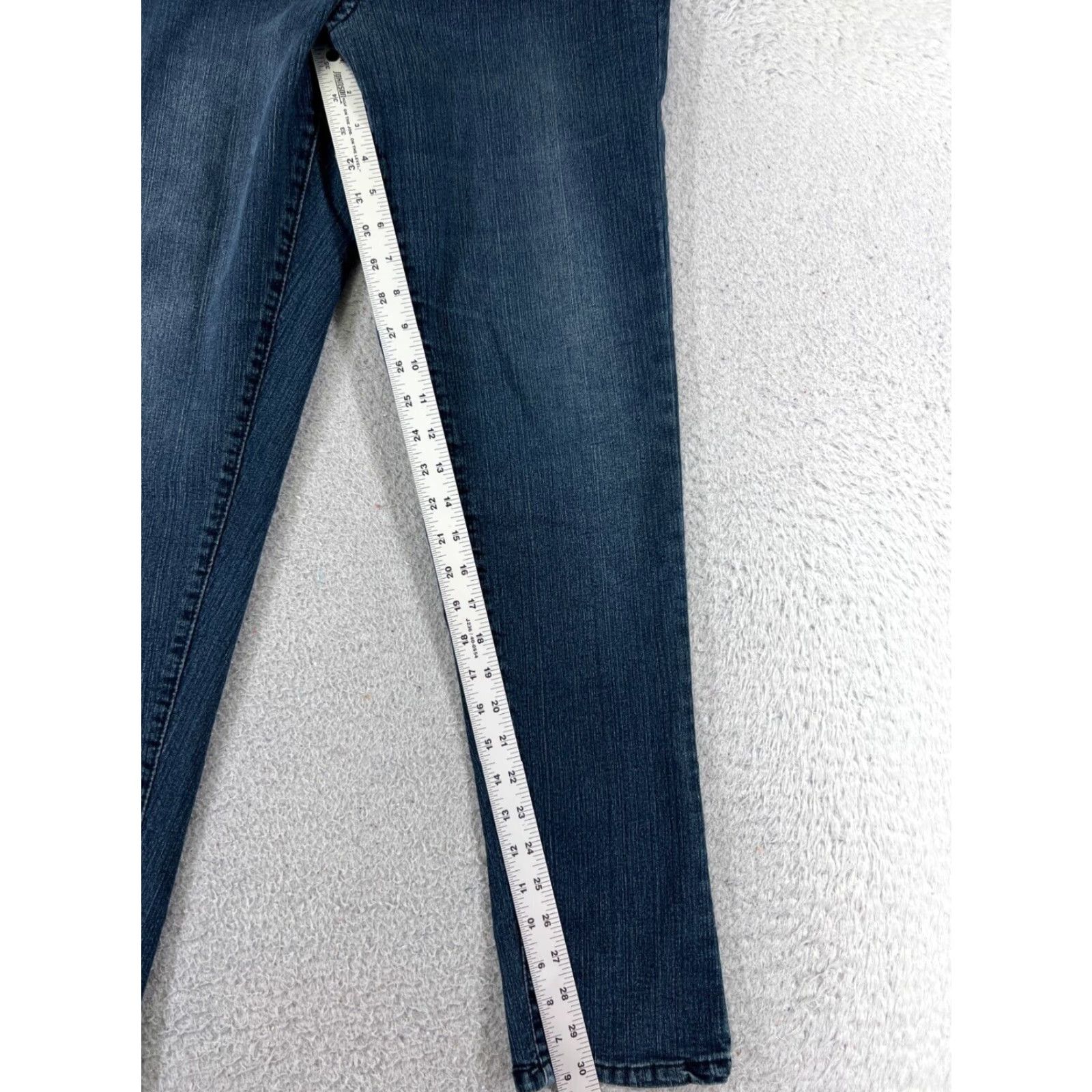 Vintage One 5 One Jeans Womens 31 Blue Denim Tapered Mid Rise 31x30 Cotton Blend Stretch 5-Pocket Design Size 24" / US 00 / IT 34 - 7 Thumbnail