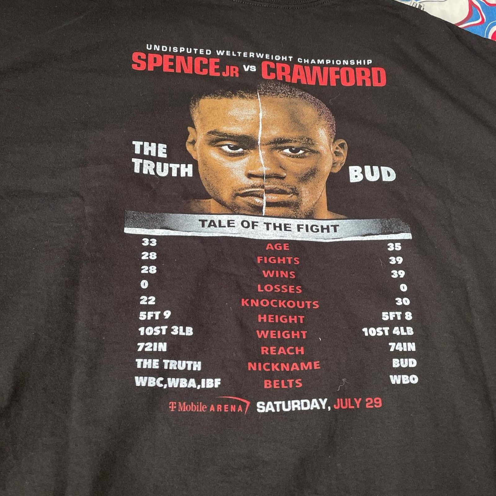 Other 2023 Errol Spence Jr. vs Terence Crawford Boxing Tee Size US XXL / EU 58 / 5 - 4 Thumbnail