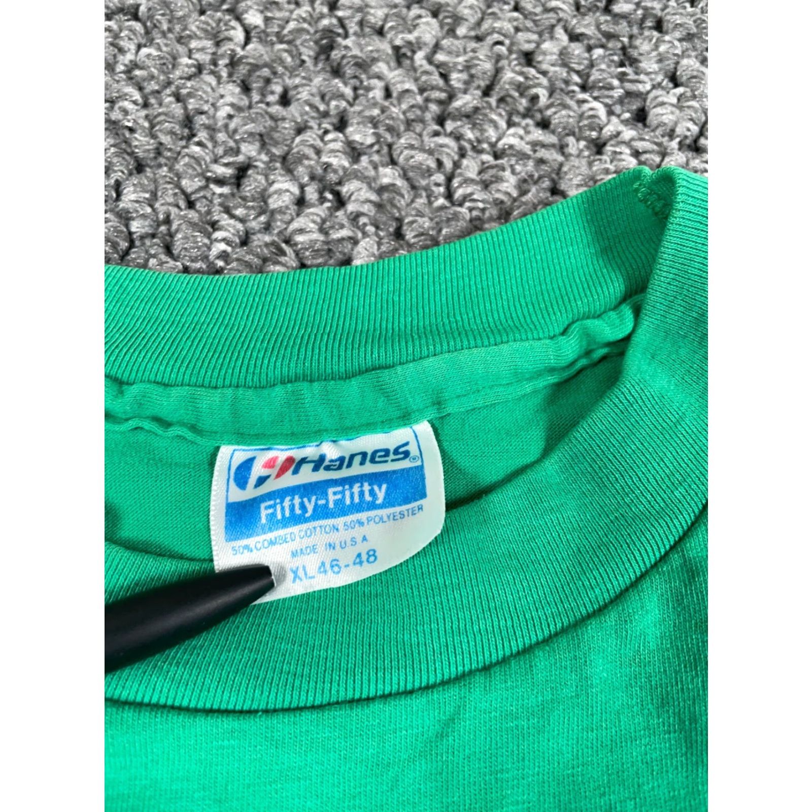 Hanes VTG 80s London Paris Rome T-Shirt Adult Large XL Green Single Stitch Hanes 1986 1980-1989 Graphic Tee Size US L / EU 52-54 / 3 - 3 Thumbnail