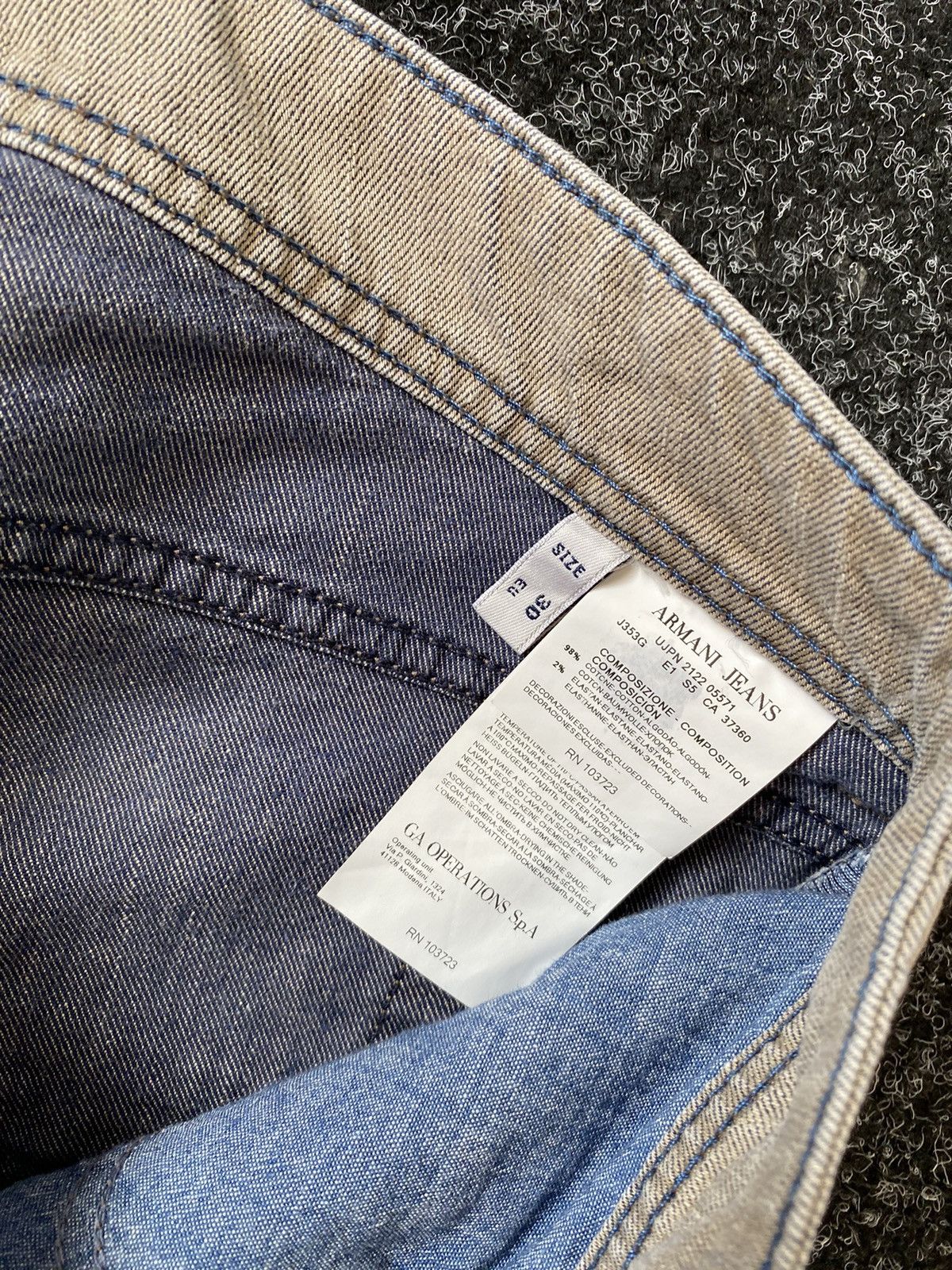 Giorgio Armani × Vintage 90s Armani Jeans Avant Garde Beige Jeans Denim 30 Size 30" / US 8 / IT 44 - 6 Thumbnail