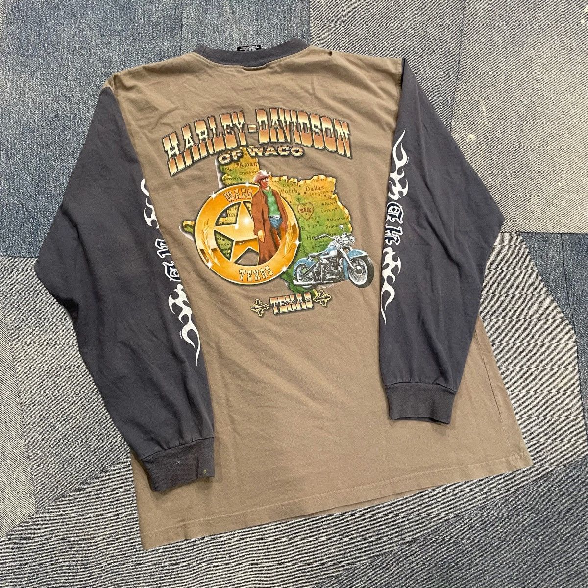 Harley Davidson × Vintage CRAZY Vintage Harley Flame LongSleeve Size US L / EU 52-54 / 3 - 2 Thumbnail