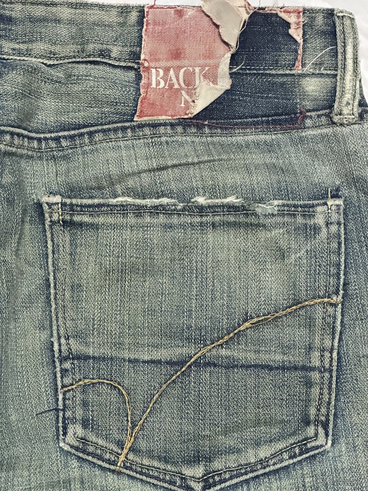Japanese Brand Vintage Back Number 02 Baggy Loose Style Faded Wash Size US 33 - 7 Thumbnail