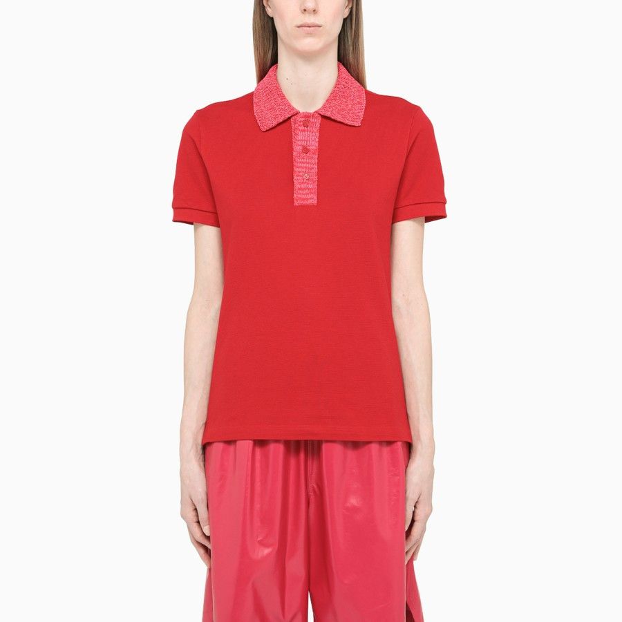 Bottega Veneta o1d2blof0824 Polo Shirts in Red Size XS / US 0-2 / IT 36-38 - 1 Thumbnail