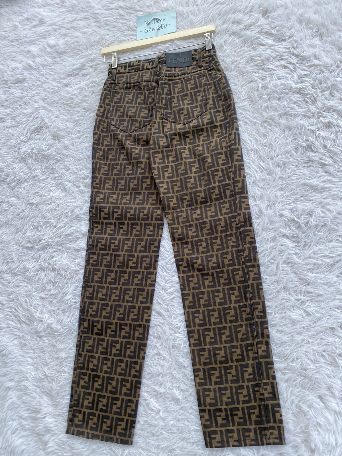 Fendi Vintage Fendi Zucca Monogram Pants FF Logo Size US 26 / EU 42 - 23 Thumbnail
