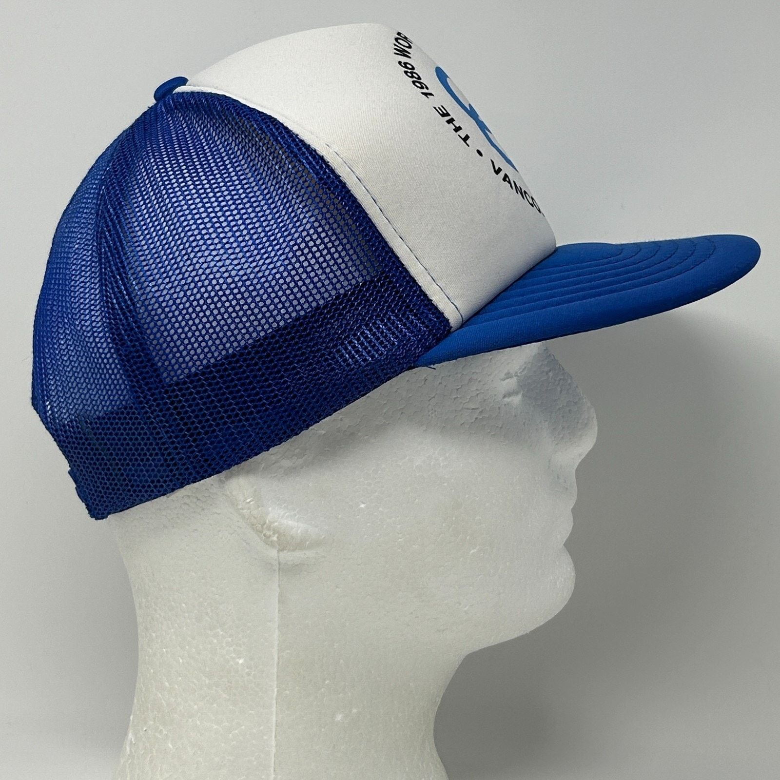 Vintage Vintage 1986 World Exposition Trucker Hat Baseball Cap Blue Size ONE SIZE - 8 Thumbnail