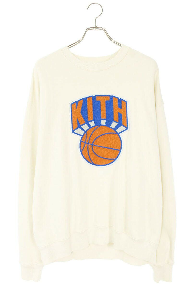 Kith Logo Patchwork Crewneck Sweatshirt White Size M