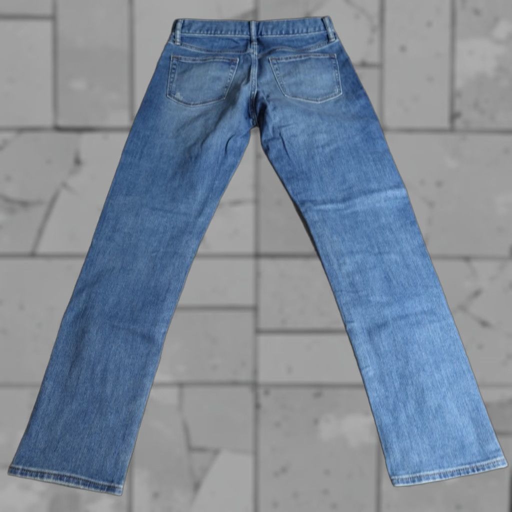 Uniqlo Jeans 31 x 31 Blue Slim Straight Kaihara Denim Distressed NEW