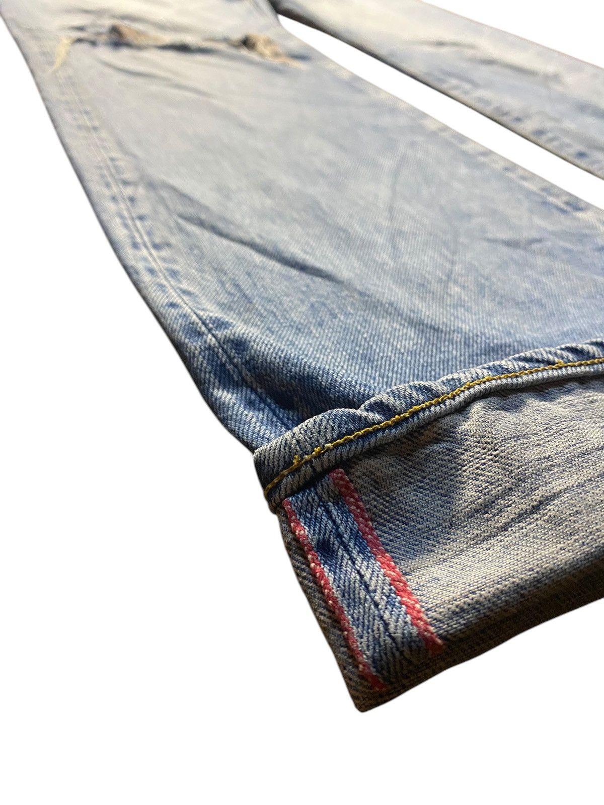 Visvim Vintage Blue Blue Japan HR Market Selvedge Distressed Jeans Size US 30 / EU 46 - 12 Thumbnail