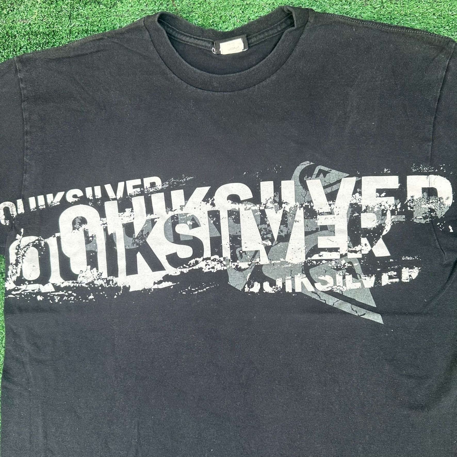 Quiksilver Vintage Y2K Quiksilver Big Print T-Shirt Surf Skate Faded Bl Size US M / EU 48-50 / 2 - 3 Thumbnail