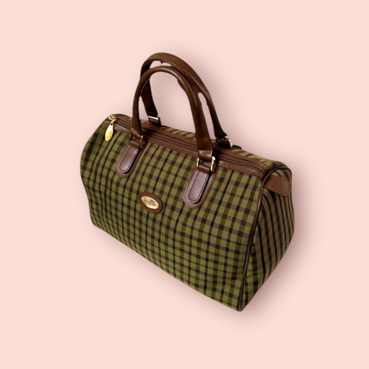 Designer × Other × Vintage VINTAGE LASSERRE PARIS CHECKERED BOSTON BAG Size ONE SIZE - 1 Thumbnail