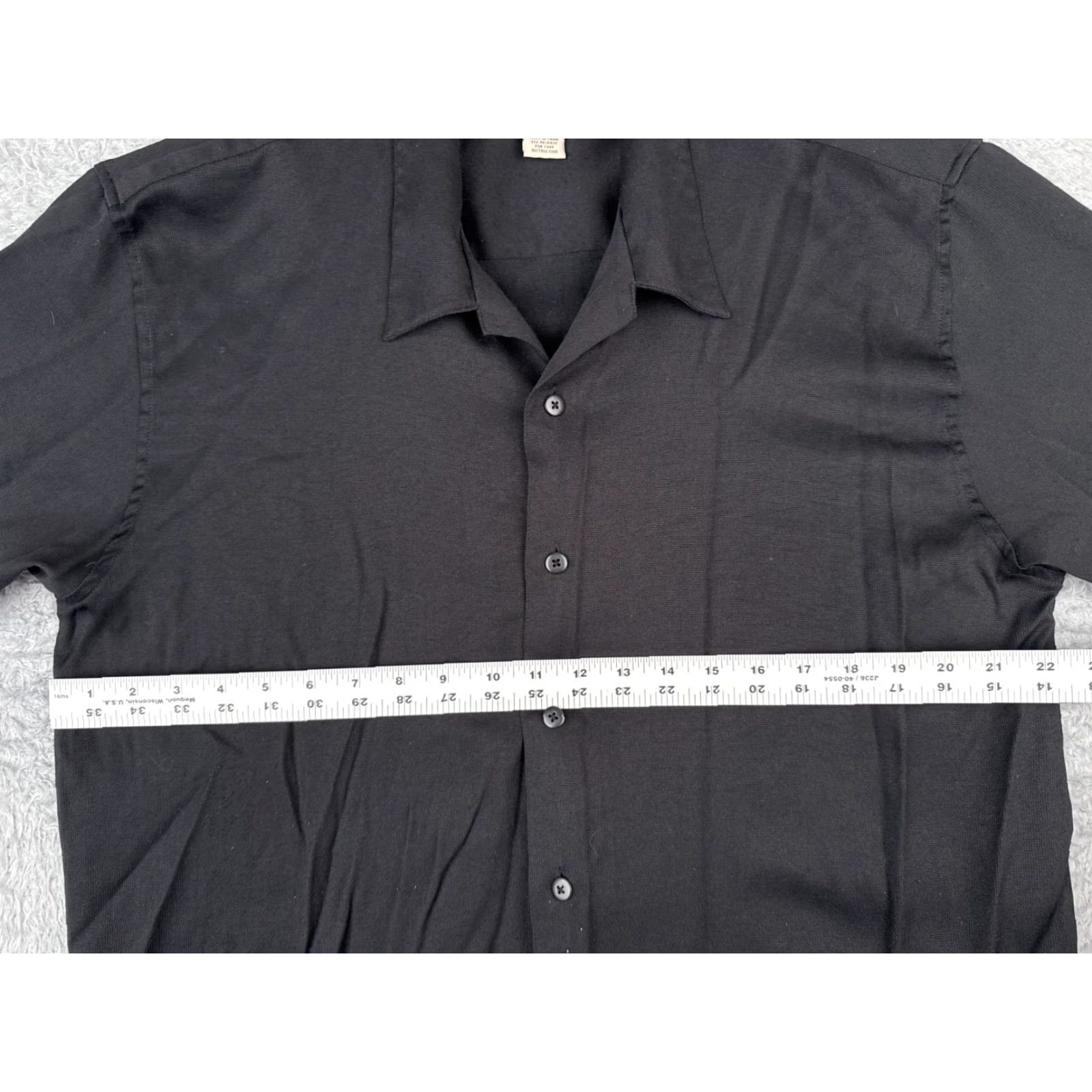 Cherokee VINTAGE Cherokee Waikiki Wear Shirt Men's Hawaiian Button-Up Adult Large Black Rayon Blend Size US L / EU 52-54 / 3 - 7 Thumbnail