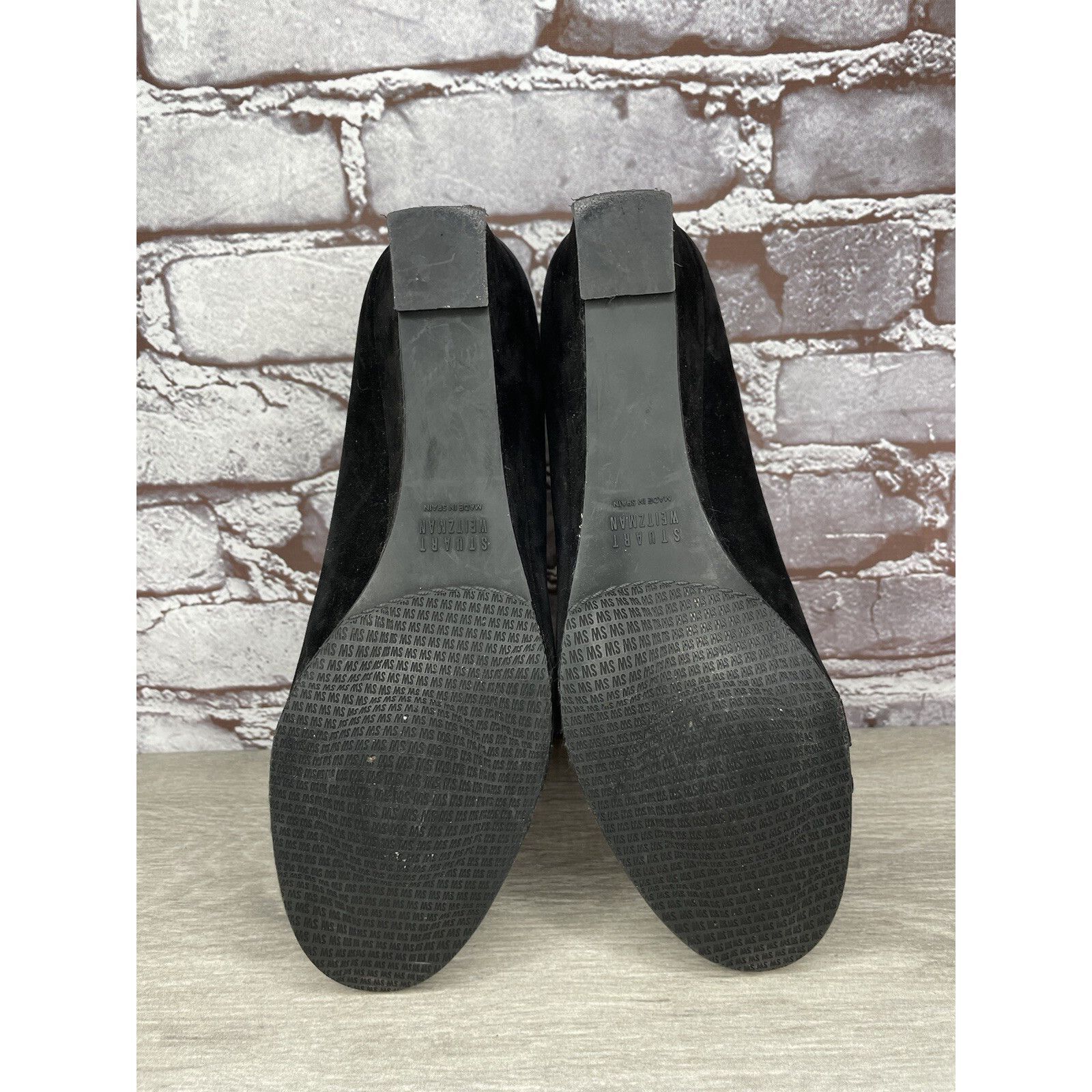 Stuart Weitzman Stuart Weitzman Black Suede Leather High Wedge Pumps Shoes W Size US 10 / IT 40 - 9 Thumbnail