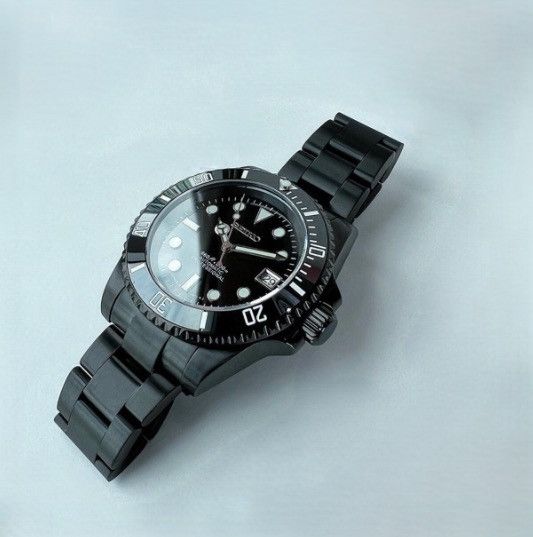 Japanese Brand Seiko Mod Submariner Date Black Oyster Steel Watch NH35 Size ONE SIZE - 1 Thumbnail