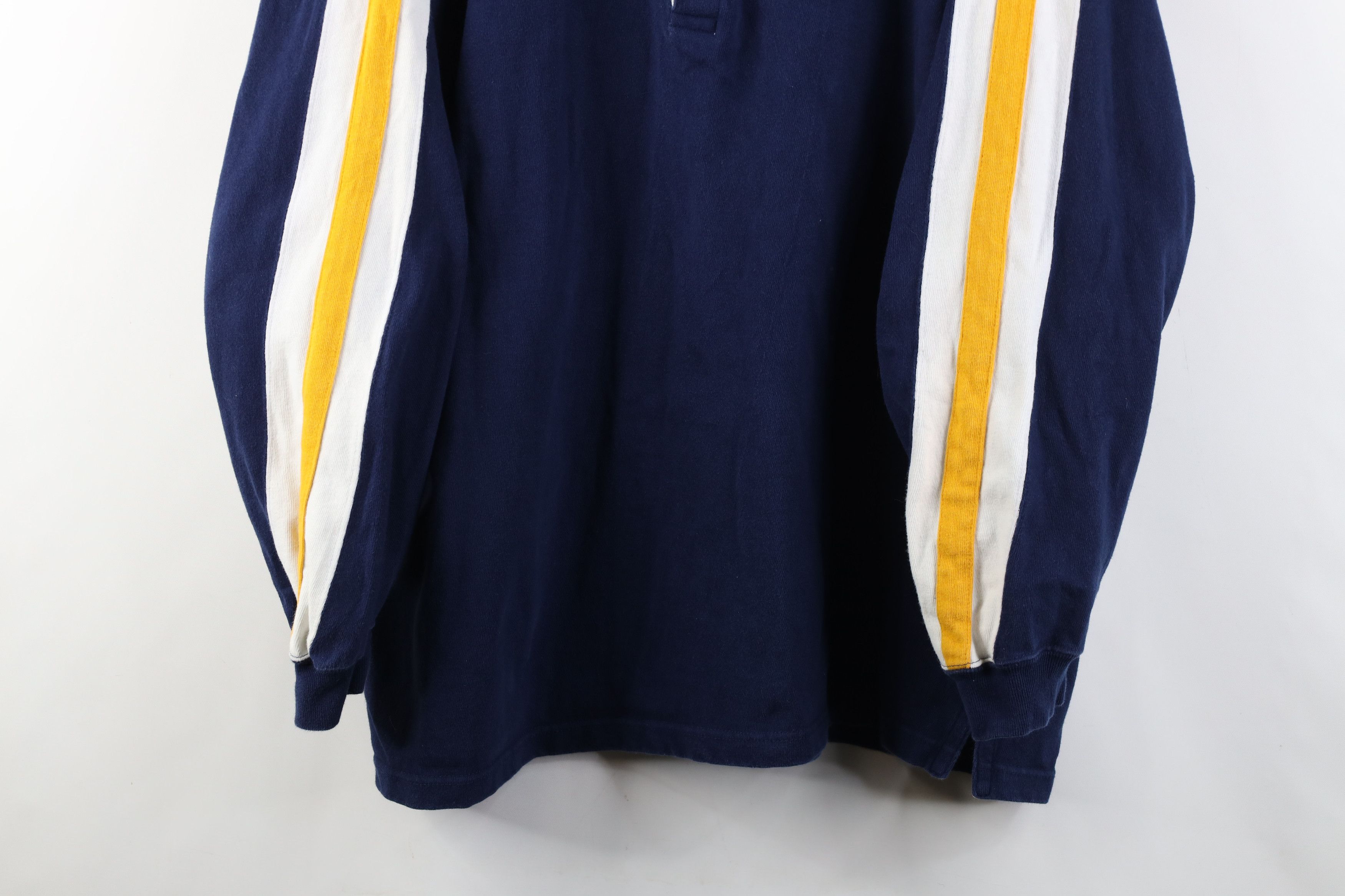Vintage Vintage 90s Streetwear Long Sleeve Rugby Polo Shirt Blue Size US XXL / EU 58 / 5 - 3 Thumbnail