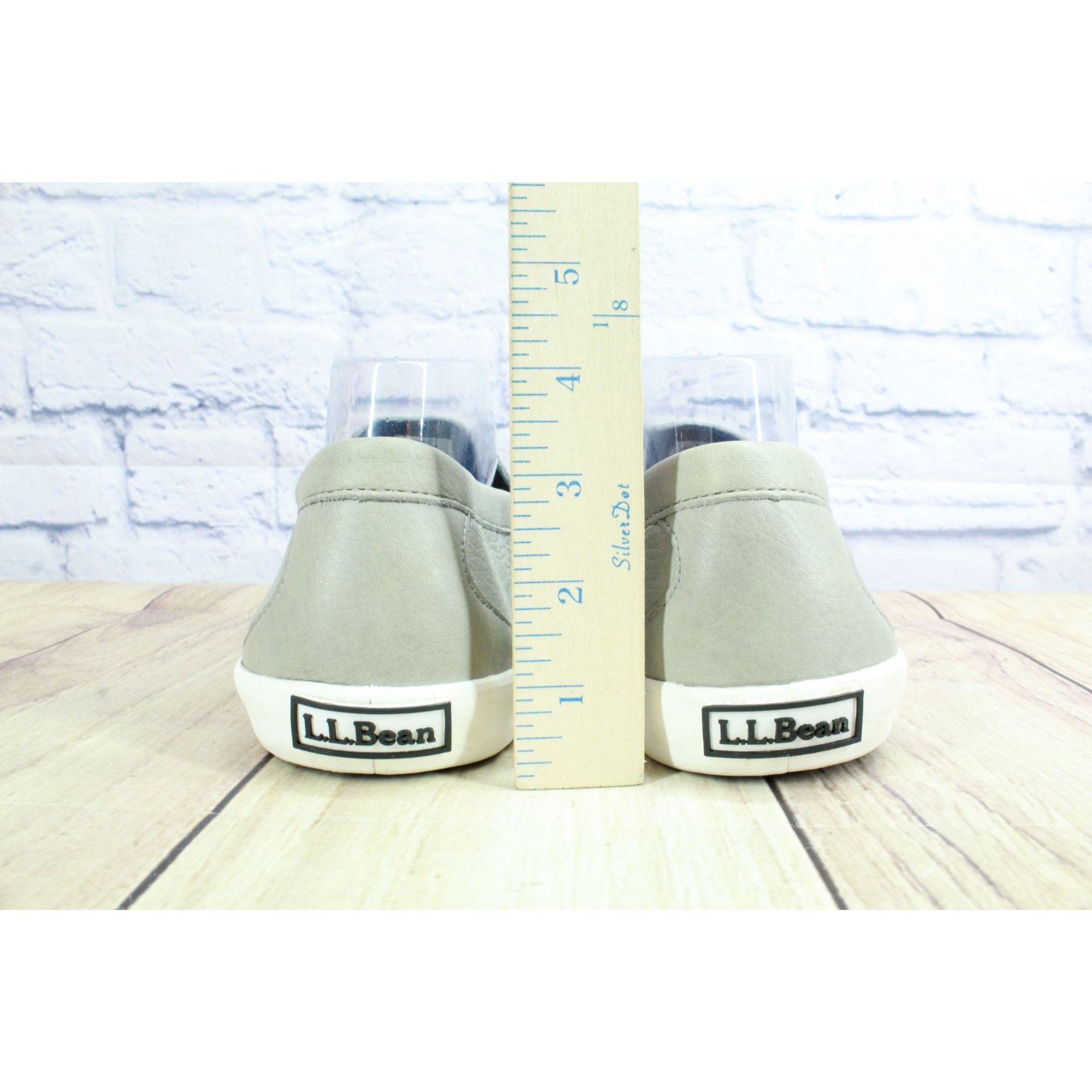 L.L. Bean LL Bean Men’s Gray Leather Slip-On Penny Loafers 10 Size US 10 / EU 43 - 6 Thumbnail