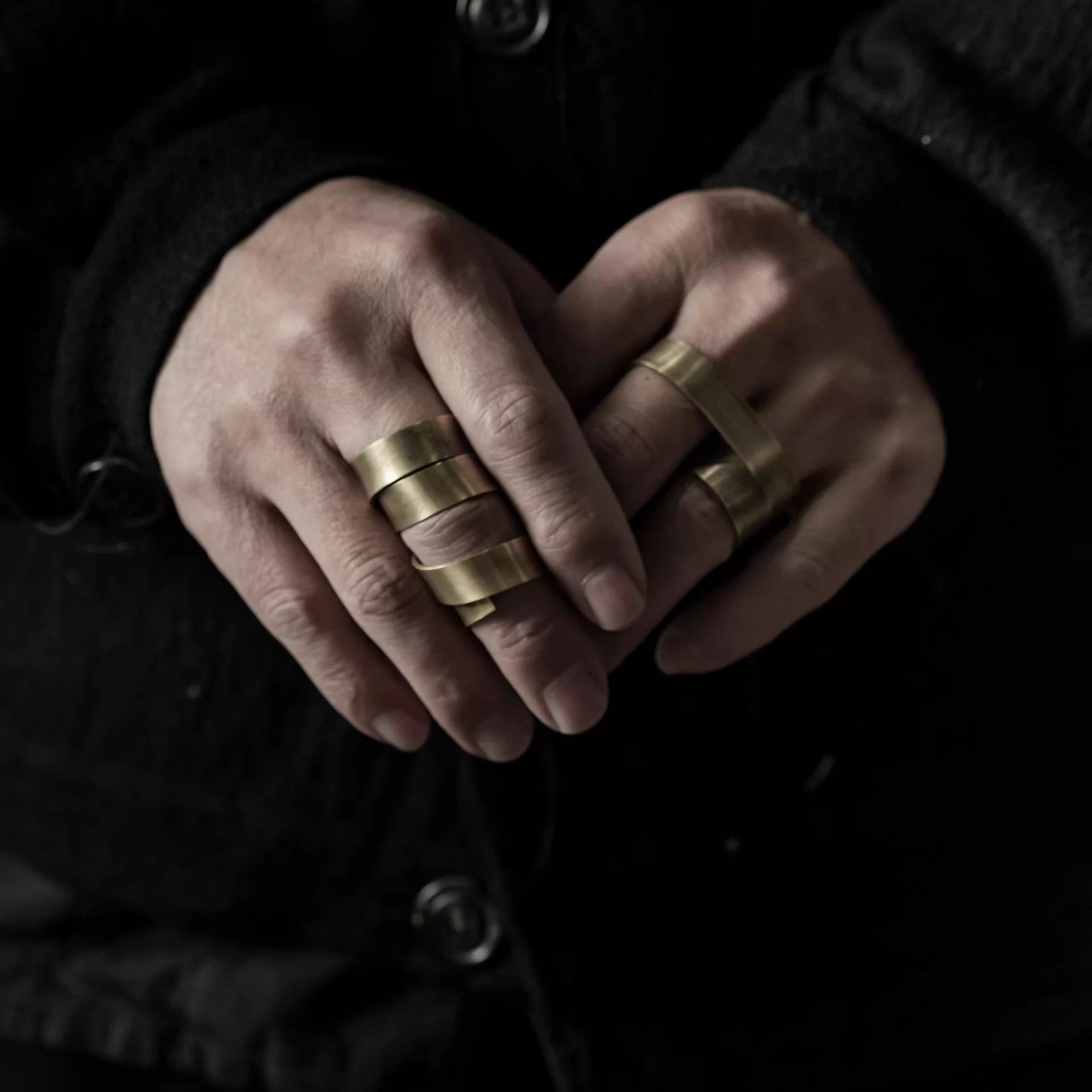 Other D.U.W. Minimal Brushed Polished Cross Ring SS 14+20 Size ONE SIZE - 5 Thumbnail