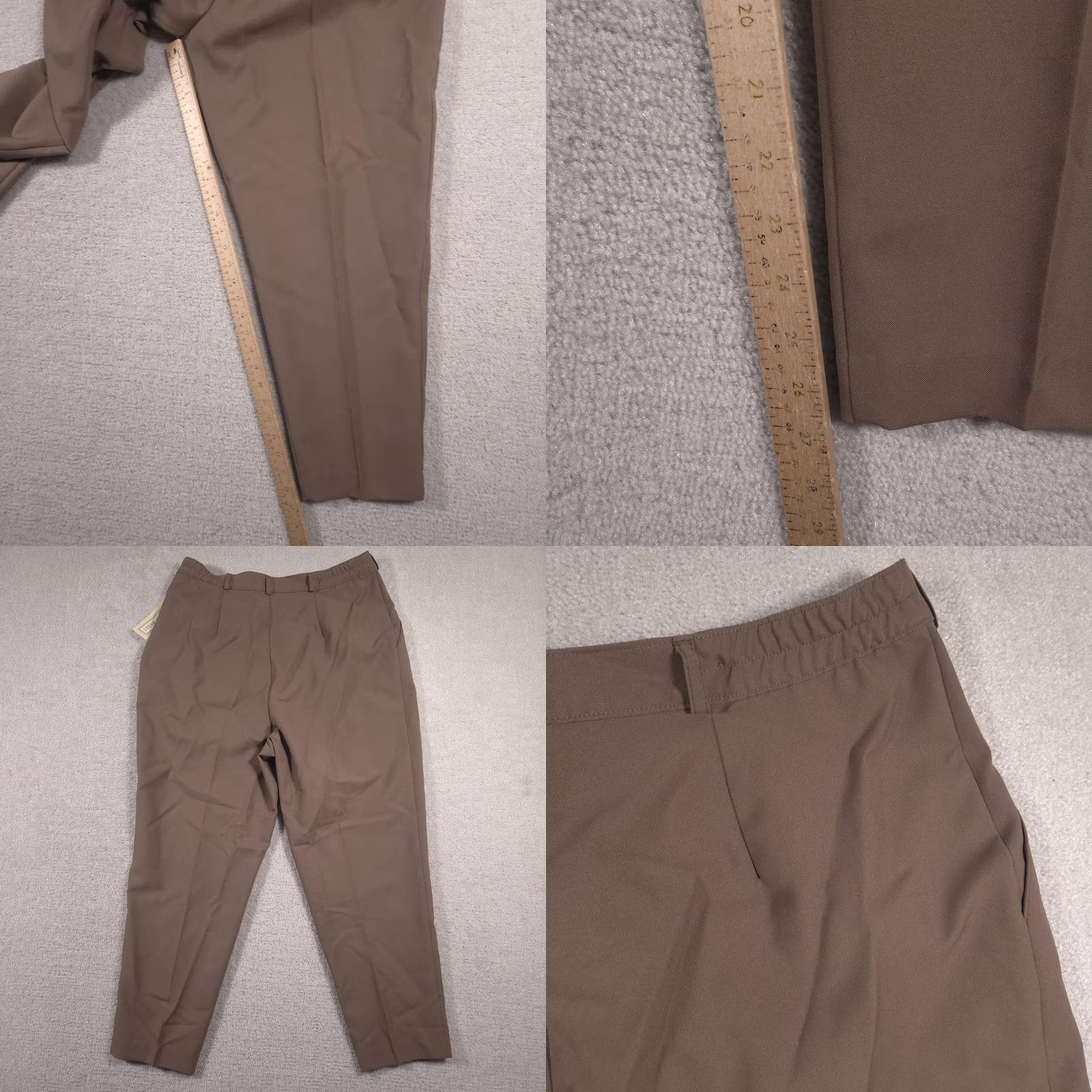 Vintage Studio Works Pants Womens 18 Beige Pleated Tapered Elastic Waist Dress Slacks Size 40" / US 18 - 8 Thumbnail