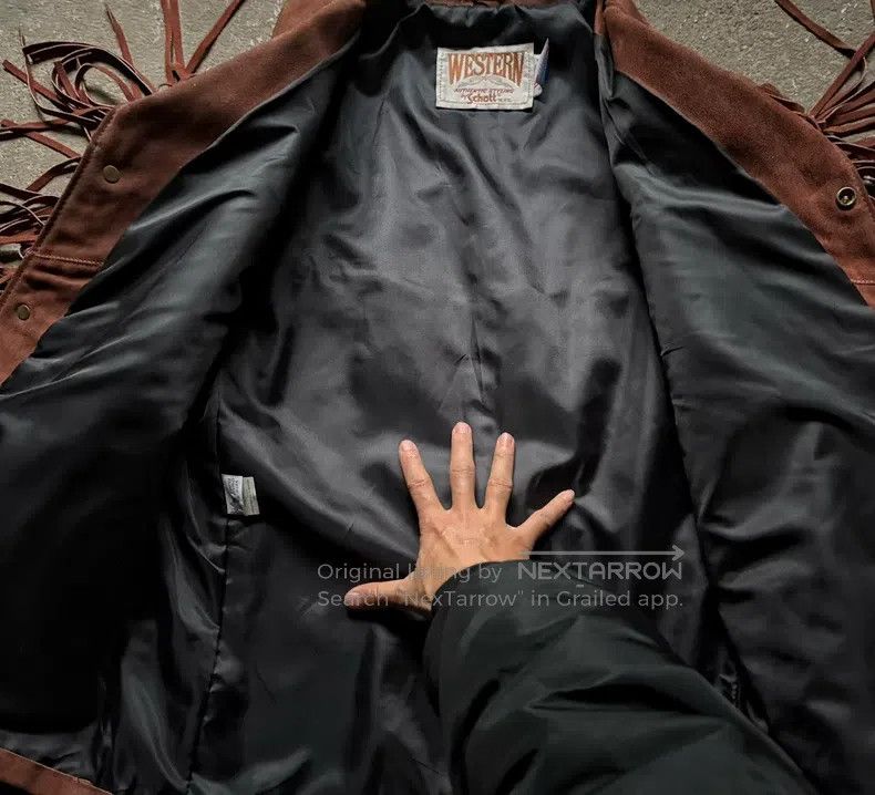 Schott Schott Vintage western fringed leather jacket Size US L / EU 52-54 / 3 - 3 Thumbnail