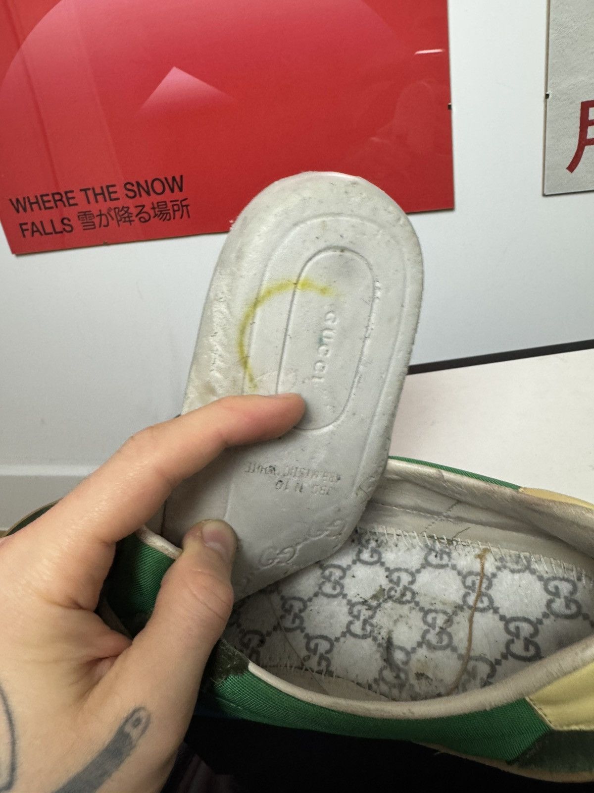Gucci GUCCI G74 web canvas nylon designer sneakers low top luxury Size US 10 / EU 43 - 10 Thumbnail