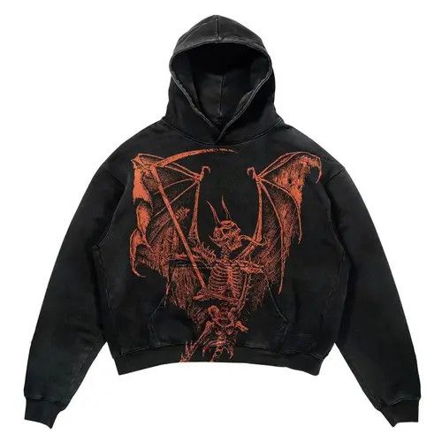 Japanese Brand Vintage Streetwear Skeleton Graphic Hoodie Punk Gothic Style Size US L / EU 52-54 / 3 - 7 Thumbnail