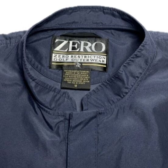 Vintage Zero Restriction Golf Outerwear Men's Classic Snap Up Wind Shirt Sz M Blue Size US M / EU 48-50 / 2 - 2 Thumbnail
