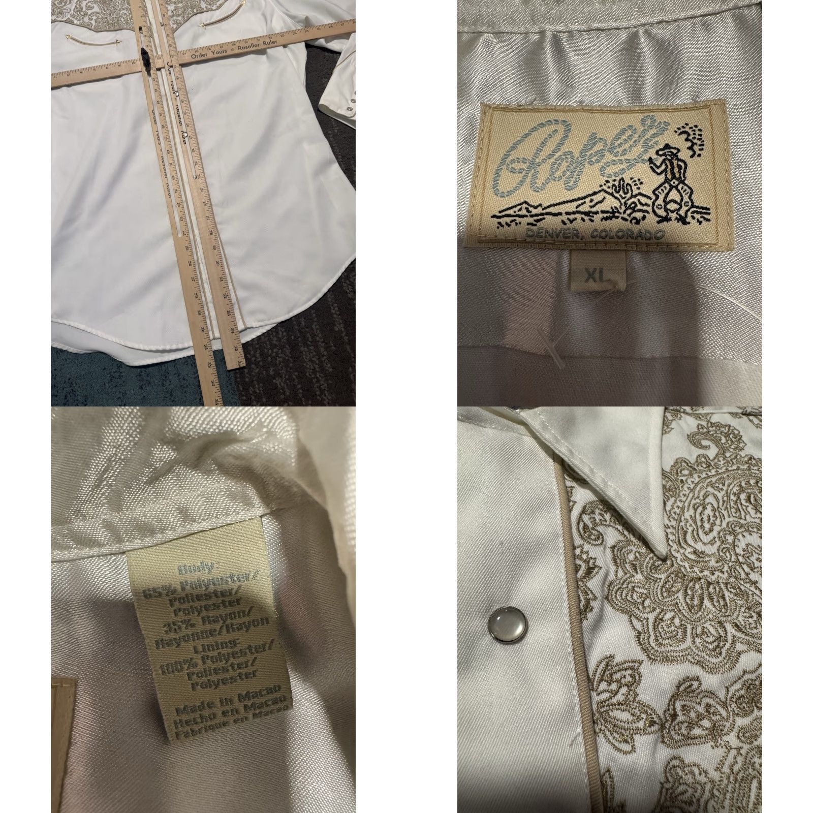 Roper VINTAGE Roper Denver Mens Western Shirt Embroidered Long Sleeve Pearl Snap Cowboy XL Size US XL / EU 56 / 4 - 10 Thumbnail