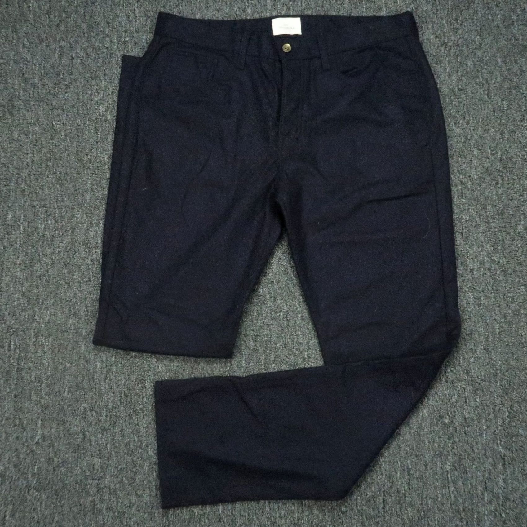 Sid Mashburn Sid Mashburn Pants Mens 35x32 Blue 5-Pocket Wool Straight Button Fly Size US 35 - 2 Thumbnail