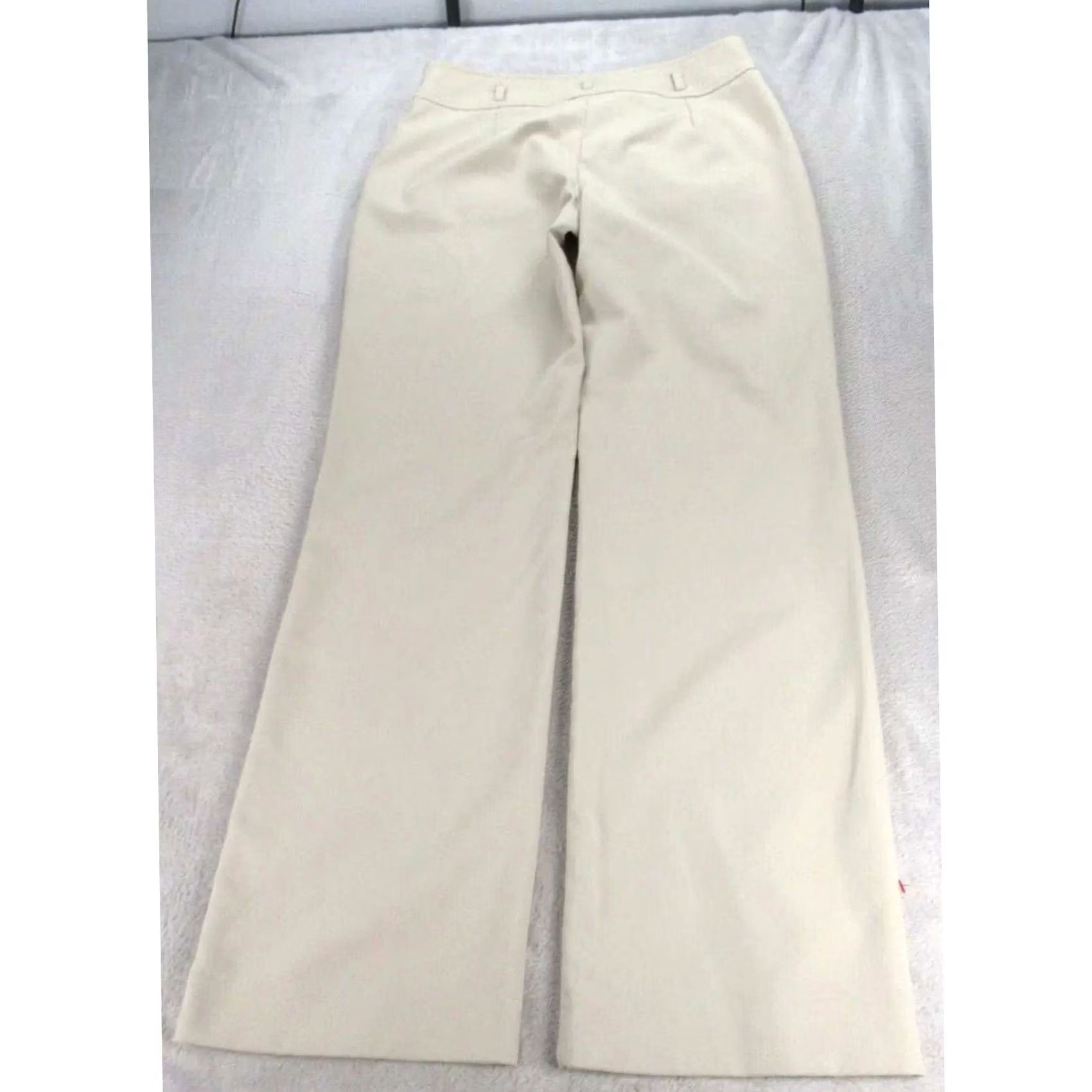 ALEXIS Alexis Pants Womens 8 Beige Dress Pants Wide-Leg 29x30 High Waist Zip Button Crepe Polyester"} Size 30" / US 8 / IT 44 - 2 Thumbnail