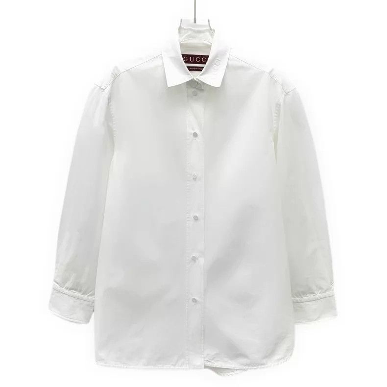 Gucci Gucci White logo embossed cotton lapel single-breasted lon Size XS / US 0-2 / IT 36-38 - 1 Thumbnail