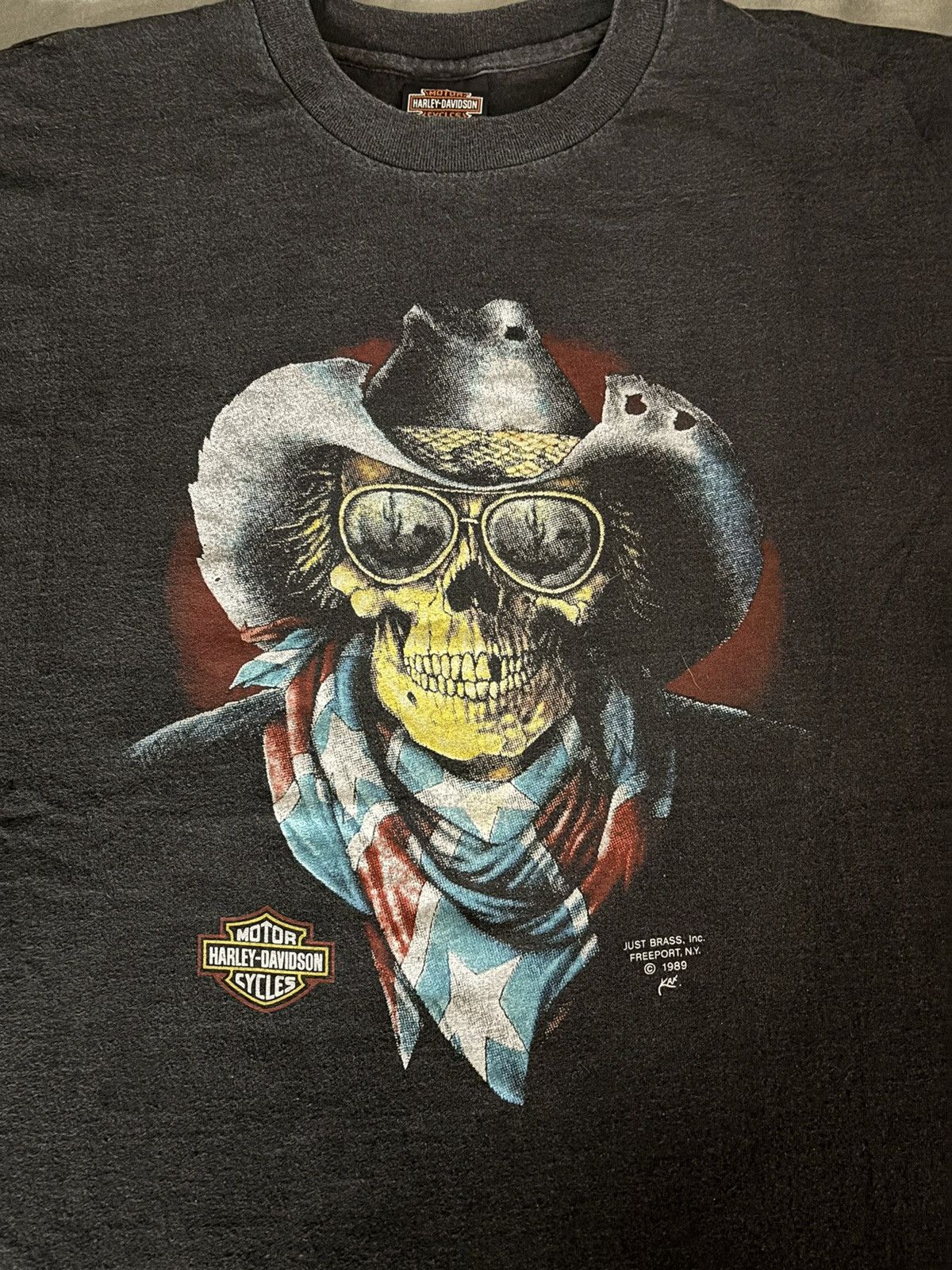 Harley Davidson × Vintage 1989 Harley Davidson T-Shirt Size US XL / EU 56 / 4 - 3 Thumbnail