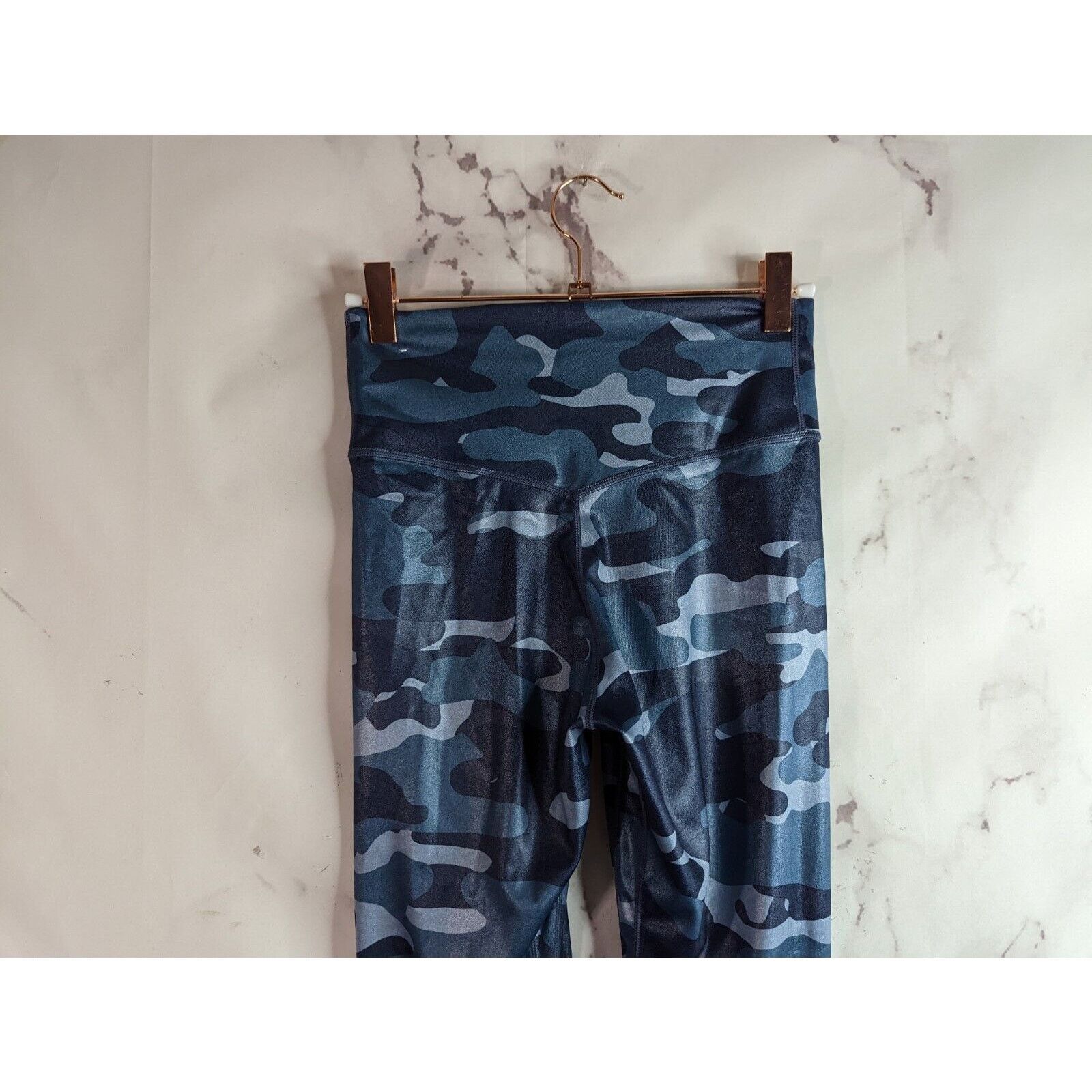 Nike Nike Leggings Women XS Blue Camo Shimmer High Rise Crop One Size 26" / US 2 / IT 38 - 7 Thumbnail