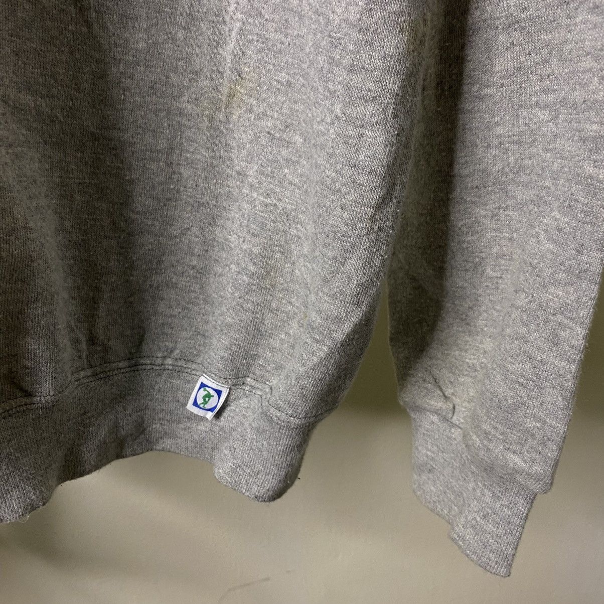 Russell Athletic × Vintage 1990s Discus Russell Athletics Grey Blank Sweatshirt Size US L / EU 52-54 / 3 - 3 Thumbnail