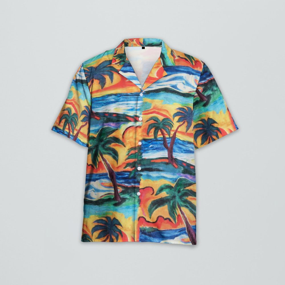 Designer Sunset-Print Shirt — Elevate Your Wardrobe Size US XL / EU 56 / 4 - 3 Thumbnail
