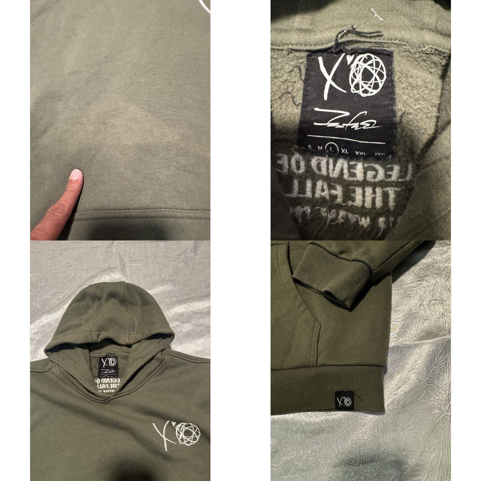 Vintage VINTAGE? (No) The Weeknd XO Legend of the Fall Starboy Pullover Hoody Size Large Olive Green Cotton Logo Hoodie Men Regular Size US L / EU 52-54 / 3 - 8 Thumbnail