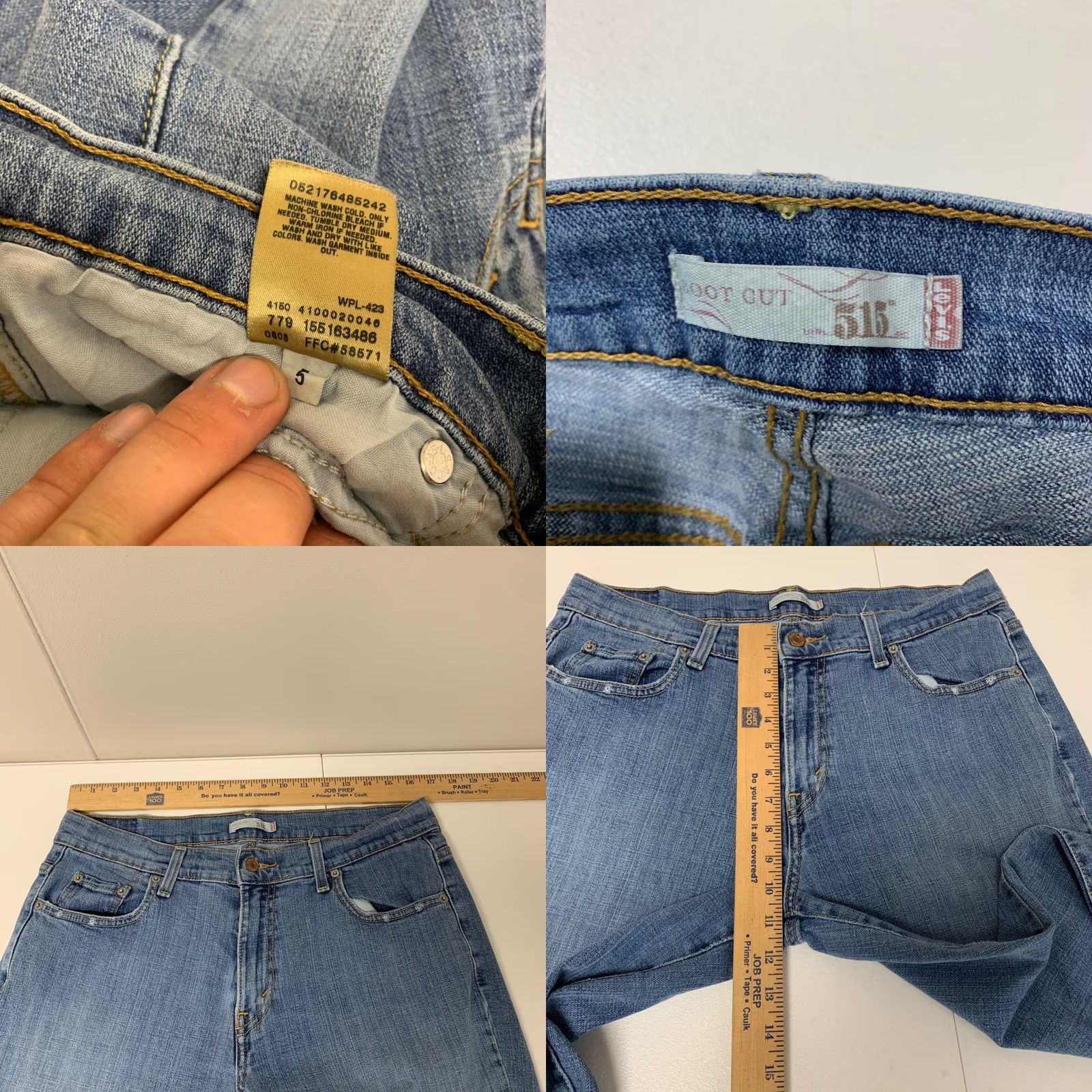 Levi's VINTAGE Levi'S Jeans Womens 14 Blue Boot Cut Denim Mid Rise Y2K Size 36" / US 14 / IT 50 - 8 Thumbnail