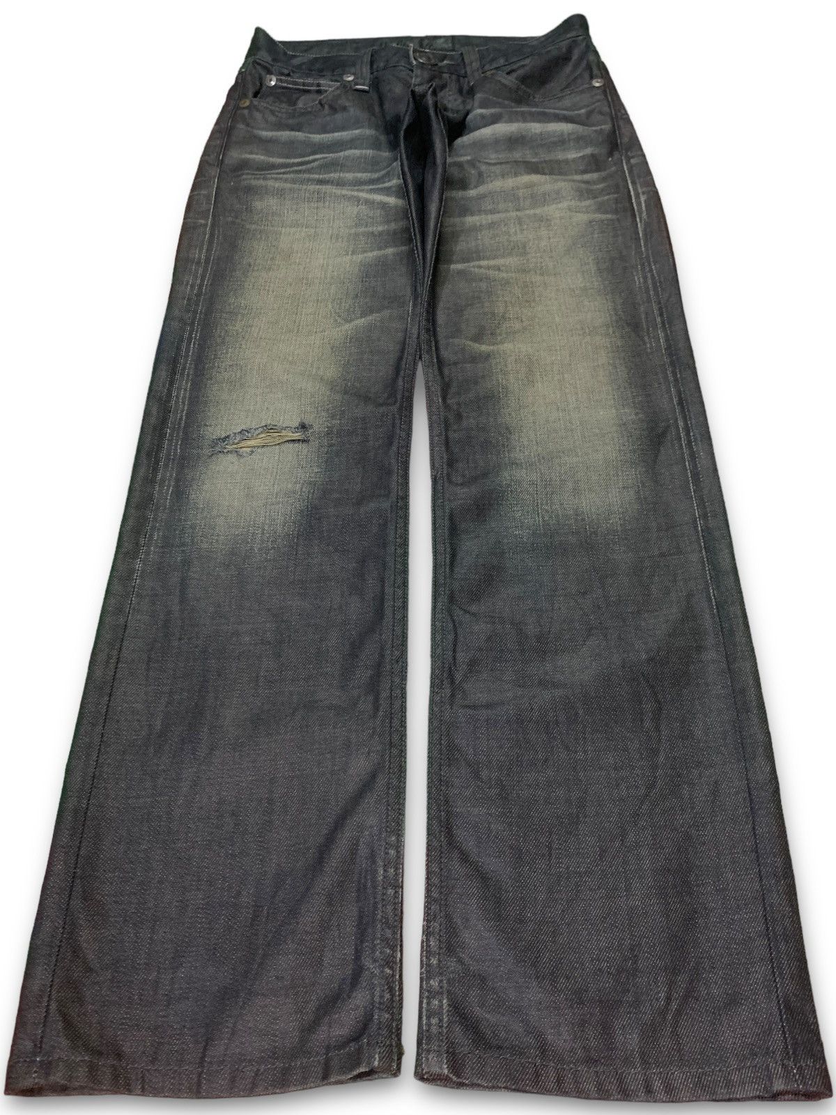 Vintage Japanese Brand Black Label Faded Jeans
