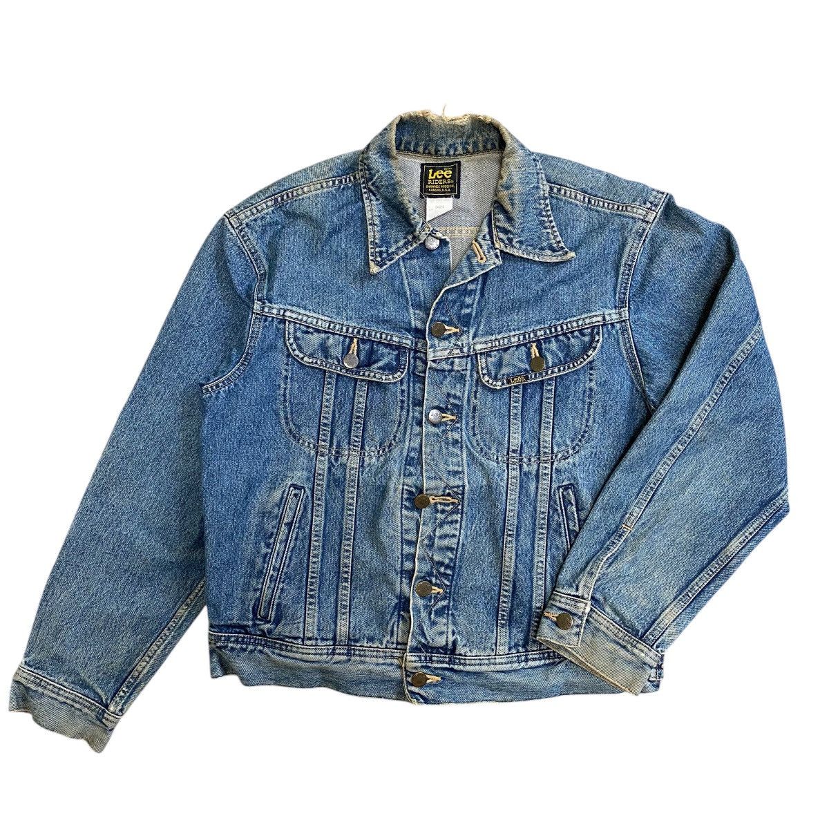 Lee × Vintage 💥80s LEE RIDER DENIM JEAN JACKET BUTTON WESTERNER Size US L / EU 52-54 / 3 - 2 Thumbnail
