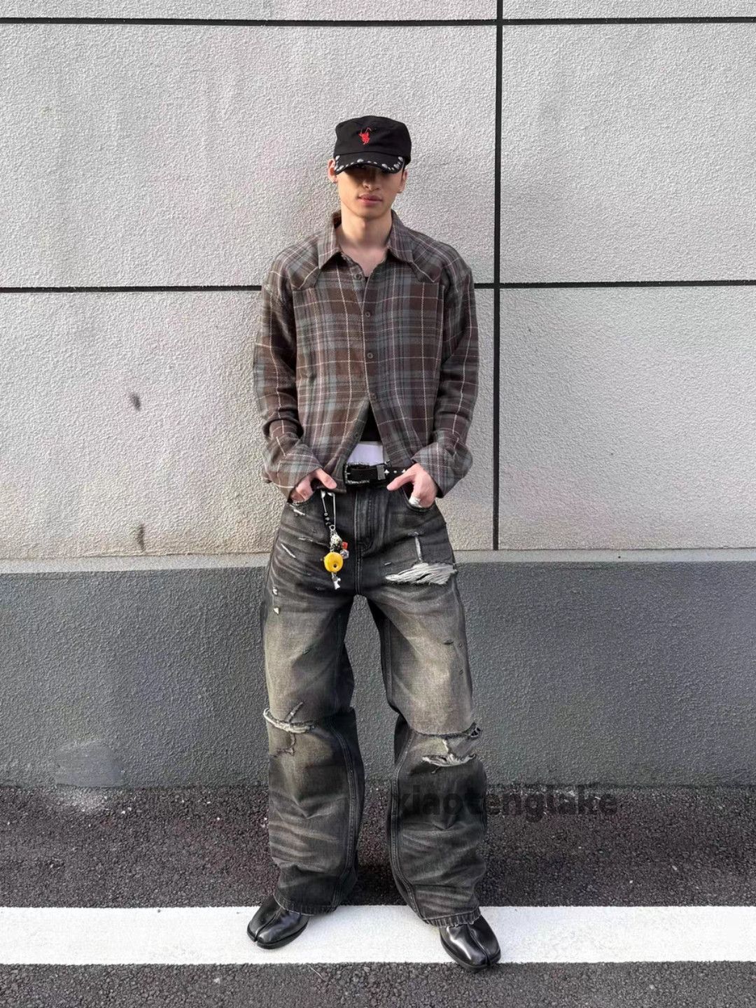 Jean ltx vintage washed faded ripped damaged hiphop jeans Size US 28 / EU 44 - 2 Thumbnail