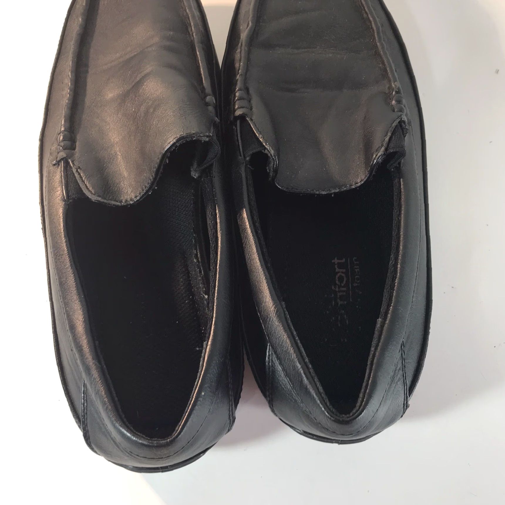 Vintage VINTAGE Dexter Men’s Casual Loafers Size 10.5 Black Faux Leather Memory Foam Comfort Size US 10.5 / EU 43-44 - 2 Thumbnail